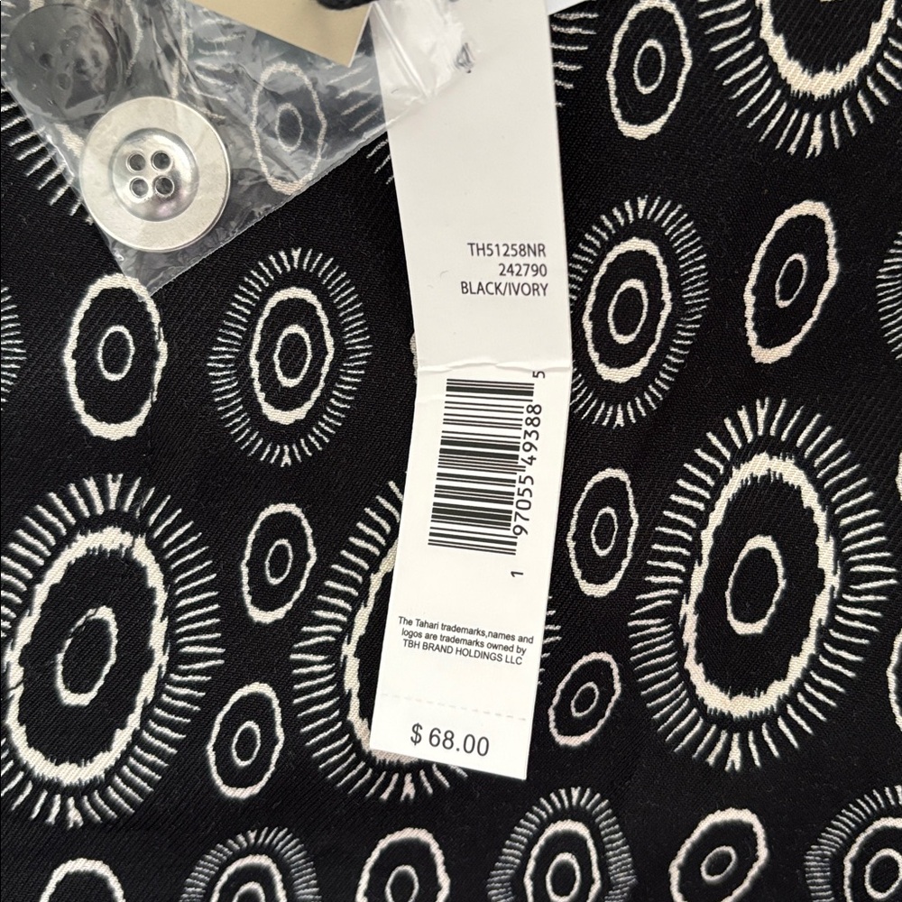 T Tahari printed wide leg pants - Picture 6 of 9